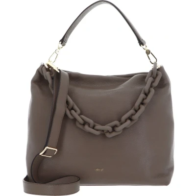 Afbeelding van abro Leren Schoudertas Leather Dalia Hobo Bag Simone Tope Taupe