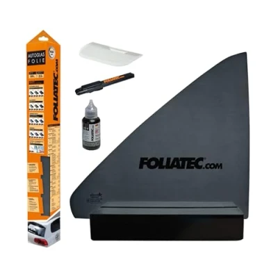 Afbeelding van FOLIATEC Ruitenfolie, getinte folie voor autoruiten, BLACKNIGHT Dark, 51 x 400 cm / 76 152 cm, met ABG, 85% verduistering