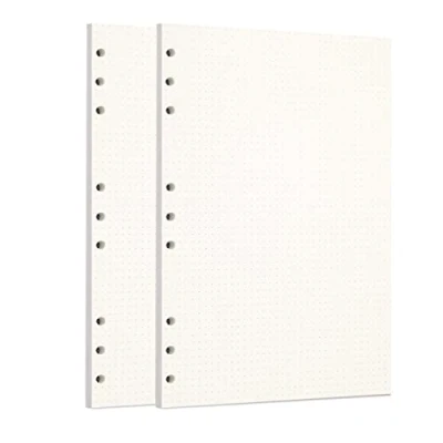 Afbeelding van Zelten Losse vellen geperforeerd papier, navulverpakkingen papier voor 6 gaats binders, persoonlijke organizer, dagboek, notitieboek, navulbare planner, gestippeld, B5/9 gat