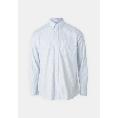 Afbeelding van SELECTED HOMME gestreept regular fit overhemd SLHREGRICK OX met biologisch katoen lichtblauw/wit