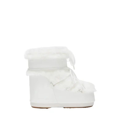 Afbeelding van Moon Boot ICON LOW Unisex Veterboots, Maat: 36 38, White Imitatieleer/ textiel