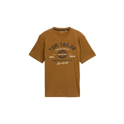 Afbeelding van TOM TAILOR T shirt voor heren, 25985 Deep Cognac, XL