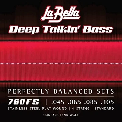 Afbeelding van La Bella 760FS Deep Talkin&#039; Bass Flats Standard 45 105 Snarenset voor 4 string basgitaar