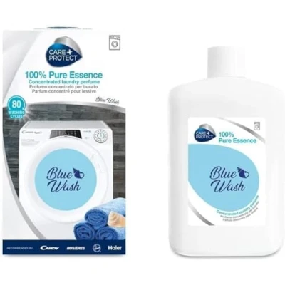 Afbeelding van CARE + PROTECT Blue Wash, 100% Pure Essence, Wasserij Scenter voor Wasmachine, Geconcentreerde Essence Linnen en Kleding, Actieve Formule Langdurig, tot 5 weken, 80 cycli, 400ml