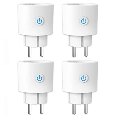 Afbeelding van ANTELA Smart Plug 16A 3680W met Energiemeter,Slimme Stekker Compatibel Alexa/Google Home, Voice Control, App Tuya/Smart Life, Wifi 2.4 GHz, Geen bridge benodigd, 4PC
