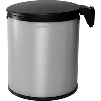 Afbeelding van Brabantia Built in Bin inbouwemmer 15 liter met kunststof binnenemmer Brilliant Steel / Black