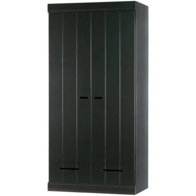 Afbeelding van Woood Connect kast 2 deurs 195 cm zwart Hout