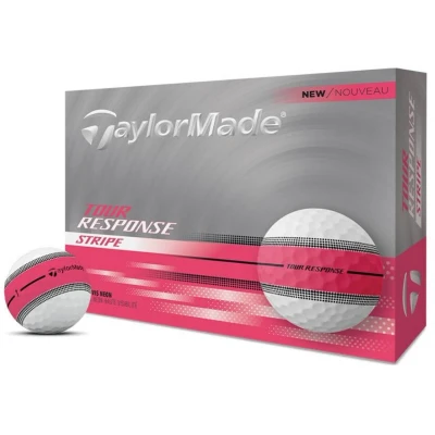Afbeelding van TaylorMade Tour Response Stripe Golfballen 2025 Roze 12 Stuks