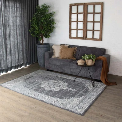 Afbeelding van Vintage Vloerkleed Numisma Joy De Vivre Grijs 160x230 Cm