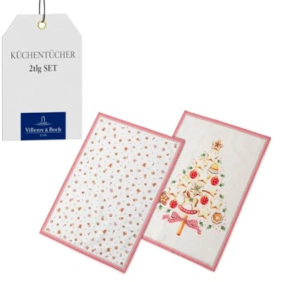 Afbeelding van Villeroy &amp; Boch Winter Bakery Delight theedoek 50 x 70 cm set van 2 Multicolor