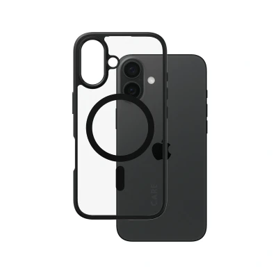 Afbeelding van Apple iPhone 16 MagSafe Hoesje Gerecycled kunststof PanzerGlass Hardcase/Backcover Zwart Telefoonhoesje Shockproof/Valbescherming