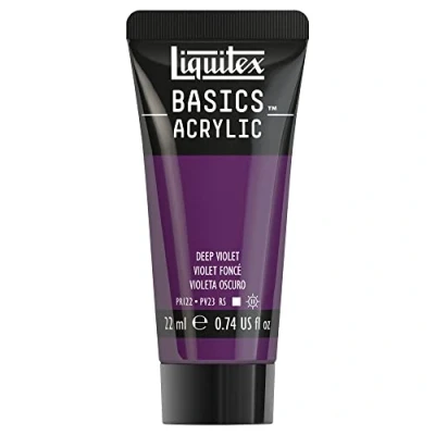 Afbeelding van Liquitex 8870459​ Basics acrylverf Deep Violet, 22 ml tube, lichtecht, waterbestendig, voor het schilderen en decoreren van hout, metaal, keramiek, kunststof, canvas