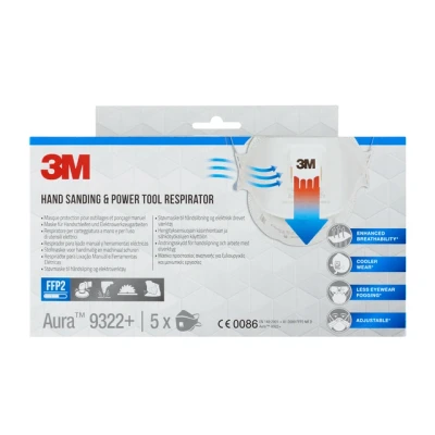 Afbeelding van Stofmasker 3M Aura voor schuren 9322+ FFP2 met ventiel 5 stuks