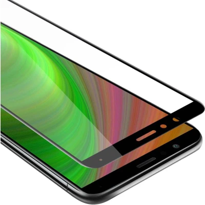 Afbeelding van Cadorabo Screenprotector geschikt voor Honor 7X Volledig scherm pantserfolie Beschermfolie in TRANSPARANT met ZWART Gehard (Tempered) display beschermglas 9H hardheid 3D Touch