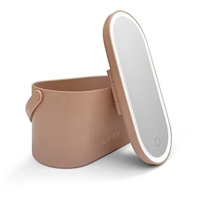 Afbeelding van Rio CSBB Lush box draagbare beauty case LED verlichte spiegel USB oplaadbaar