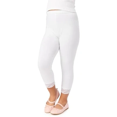 Afbeelding van Merry Style MS MS10 293 LE Meisjes Leggings Sport Vrijetijdsbroek 3/4 Capri Viscose Sporbroek Yogabroek Groen 110