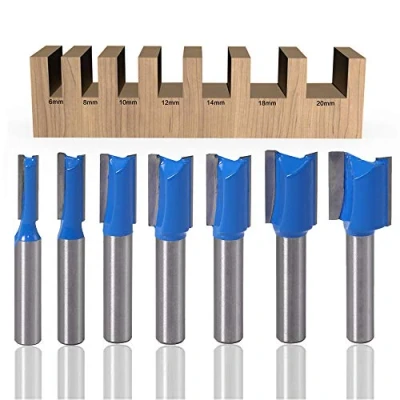 Afbeelding van ASNOMY 7 stks Rechte Dado Router Bit Set, 5/16 Inch Schacht Dubbele Fluit Cut Carbide Hout Frees Houtbewerking Tool, Snijden Dia 1/4 &quot;, 5/16&quot;, 3/8&quot;, 15/32&quot;, 9/16&quot;, 23/32&quot;, 25/32&quot;
