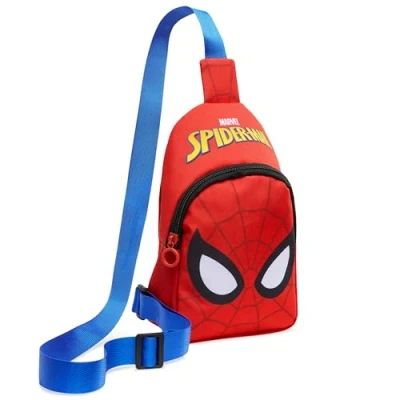 Afbeelding van Marvel Spiderman Jongens Crossbody Tas Verstelbare Riem Ritsvak Geschenken, Rood, One Size