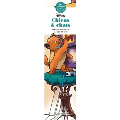 Afbeelding van Disney Boekenleggers Chiens &amp; Chats om te kleuren hachette heroes Marque pages a colorier