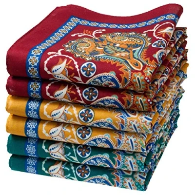 Afbeelding van Merrysquare Fijne Zakdoeken met Vrouwelijke Opdruk Middelgrote Afmeting 35cm x 6 Stuks 100% Katoen (Samarkand)