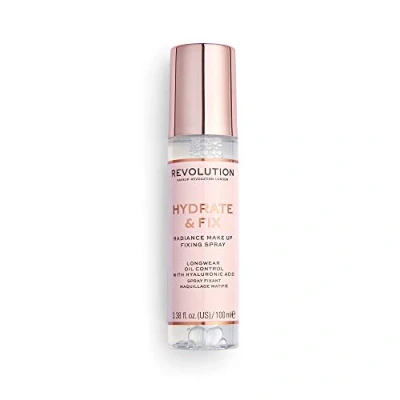 Afbeelding van Makeup Revolution Hydrate &amp; FIX Fixing Spray Fixeerspray poeder, Dames, Maat: 100 ml,