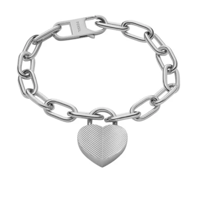 Afbeelding van FOSSIL Vrouwenarmband Harlow Linear Texture Hart Roestvrij Staal, JF04659040