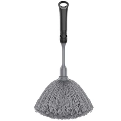 Afbeelding van MR.SIGA Microfiber Delicate Duster, Comfortabele Antislip Handvat, Afneembare Wasbare Stofstofkop, Grijs &amp; Zwart
