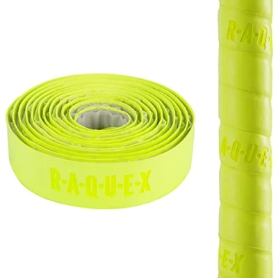 Afbeelding van Raquex tape voor hockeysticks met PU voering: zacht, absorberend en Extra grip. Zelfklevende achterzijde. lang (Geel)