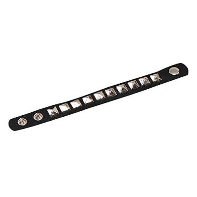 Afbeelding van Bristol Novelty Klinknagels Genial BA186 Punk Armband met bouten, zilver, eenheidsmaat