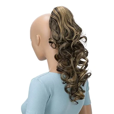 Afbeelding van CAISHA 40cm Haarstukje Vlecht Paardenstaart Haarextensies Volumineus Golvend Bruinblond Mix H218