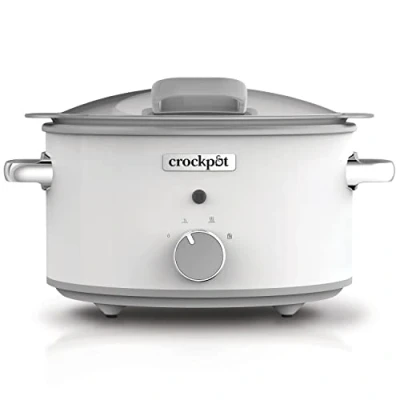 Afbeelding van Crock Pot CSC038X 01 Saute Beschermer met Scharnierdeksel Het Origineel Slow Cooker 4,5 L Warmhoudfunctie, Scharnierdeksel, Wit