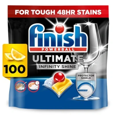 Afbeelding van Finish Ultimate Infinity Shine vaatwastabletten bulk Geur: Citroen Grootte: 100 Clean and