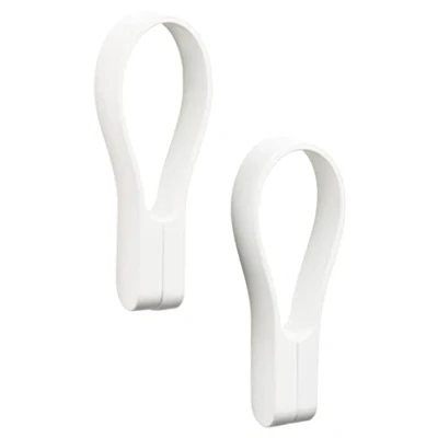 Afbeelding van Zone Denmark Loop handdoekklemmen, handdoekhangers, magnetische handdoekclips, clips voor handdoeken en theedoeken, 9 cm, 2 stuks, wit