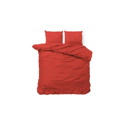 Afbeelding van Dekbedovertrek Satin Point Maat 200x220 2 persoons (200x200/220 cm) Microvezel Strepen Rood Zensation Ga naar
