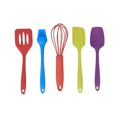 Afbeelding van ColourWorks Mini Keukengerei Set, Siliconen, 5 Delig Brights