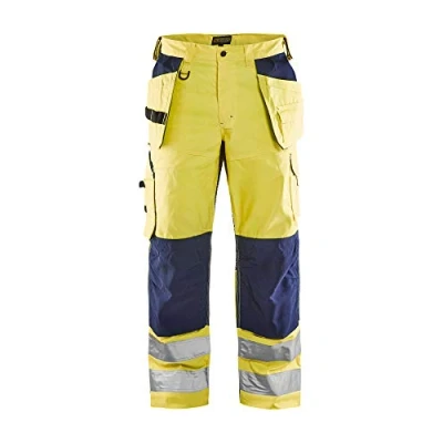 Afbeelding van Blaklader Werkbroek High Vis met ventilatie 1565 1811 Geel/Marineblauw C64