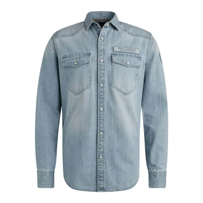 Afbeelding van PME Legend Overhemd Denim Regular Fit Gebleekt 2XL