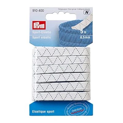 Afbeelding van Prym Wit (8.5mm) Sport Elastiek 1x5m