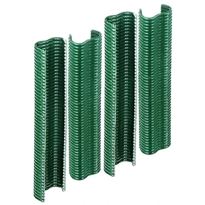 Afbeelding van Alberts 530969 Draadklem zink gefosfateerd, groene kunststof coating breedte 22 mm set van 200
