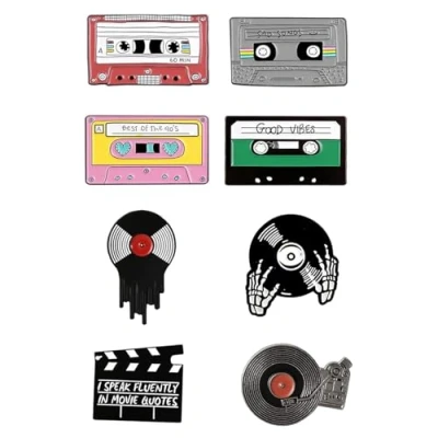 Afbeelding van MoK 8 Stuk Emaille Broches Sets, Cartoon Corsage Pins, Mode Kraag Badge, Mooie Broche, voor Kleding, Tassen, Jassen Accessoires, DIY Ambachten, Decor