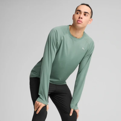 Afbeelding van Puma RUN Velocity Longsleeve, Heren, Maat: XS, Green moon