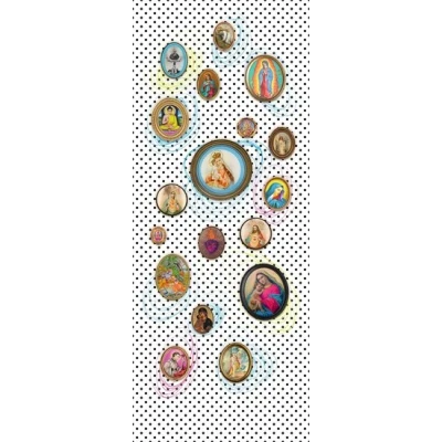 Afbeelding van Komar Vliesbehang Polka Dots 100x250 cm (breedte x hoogte)