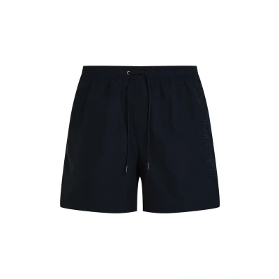 Afbeelding van Calvin Klein Swimwear Medium Drawstring Zwemshorts, Heren, Maat: Large, Dark sapphire