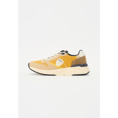 Afbeelding van Blauer RAY Sneakers laag, Heren, Maat: 41, Beige/yellow Textiel/ synthetisch