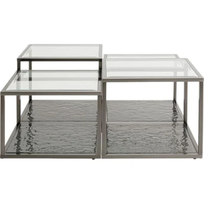 Afbeelding van Kare Design Orion salontafel graphite Set van 4