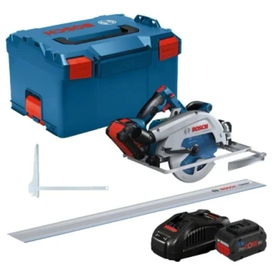 Afbeelding van Bosch Blauw GKS 18V 68 GC + FSN 1400 Professional accu cirkelzaag Set 2 x 5.5 Ah snellader In L BOXX 0615990M94