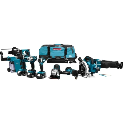 Afbeelding van Makita DLX8026TW1 18V Combiset voor (slag)schroeven, (klop)boren, slijpen, zagen en monteren met multitool 5,0 Ah accu&quot;;s (3 st.)