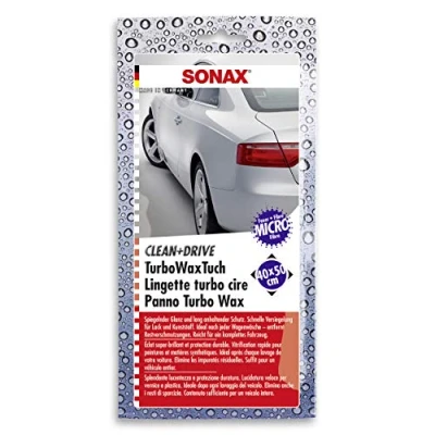 Afbeelding van SONAX Clean&amp;Drive TurboWaxdoek 40x50 toonbank display (1 stuk) hoogwaardige microvezeldoek zorgt voor hoogglans zonder napolijsten art.nr. 04140000