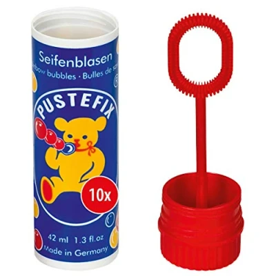 Afbeelding van PUSTEFIX Bellenblaasset, 10 x klassiek, 42 ml, kleurrijke regenboogbubbels, Made in Germany, zeepbellen voor bruiloft, kinderverjaardag, burgerlijke stand, vrijgezellenavond,