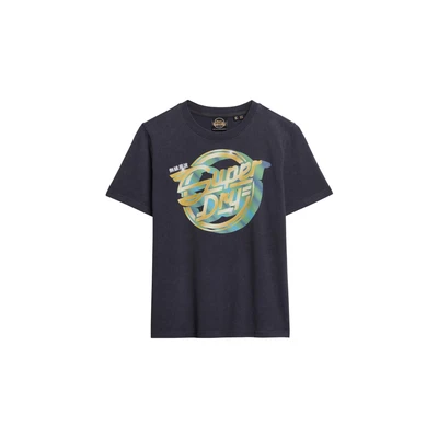 Afbeelding van Superdry Vrouwen Rock Band T shirt met Relaxte Pasvorm Donkergrijs Grootte: 38